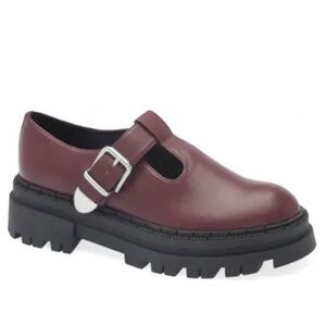 Steve Madden Kamlee Platform Lug Sole Mary Jane Shoes in Wine Size 6M